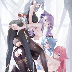 申鶴 & 刻晴 & 甘雨 & 八重神子